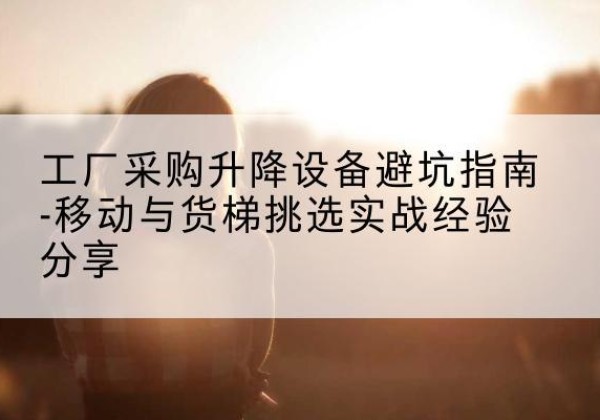 江宁移动式升降机怎么选-工厂采购升降设备避坑指南-移动与货梯挑选实战经验分享